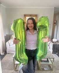 Light Green Number Balloon 40 Inch, 0 Number Balloons, 10 20 30 40 50 Numbers Balloon Birthday Decorations, Party Supplies for Women