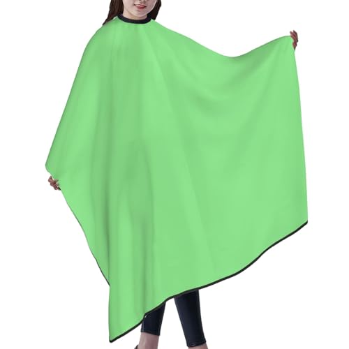Custom Barber Cape Unisex Salon Hair Cutting Capes Add Your Image Logo Haircut Kit Personalized Stylist Tool - color: Light Green