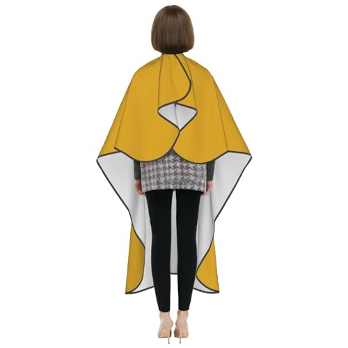 Custom Barber Cape Unisex Salon Hair Cutting Capes Add Your Image Logo Haircut Kit Personalized Stylist Tool - color: Goldenrod