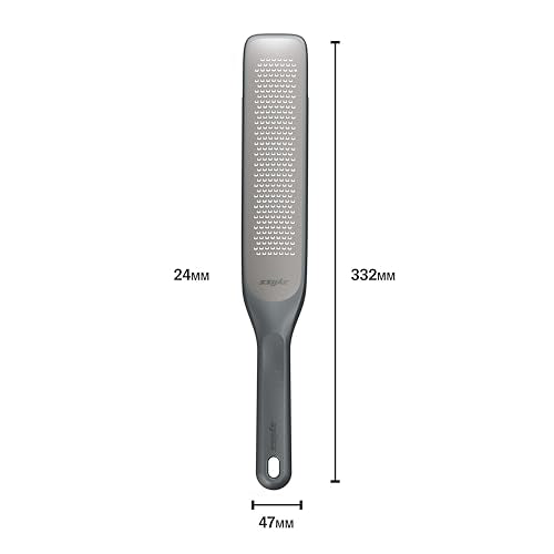 Zyliss Rasp Grater - Handheld Grater with Stainless Steel Blade & Wheat Straw Handle - Ideal for Hard Cheese, Chocolate, Ginger, & More - Protective Cover Doubles as Scraper