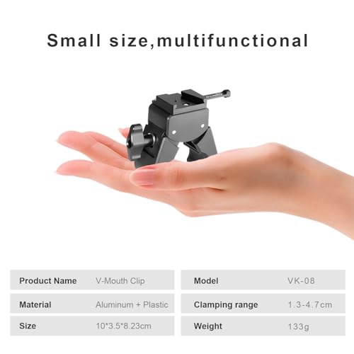 Fomito V-Mount Battery Clamp, Quick Release Plate for Sony BP Battery, Professional Camera Mount - color: Black