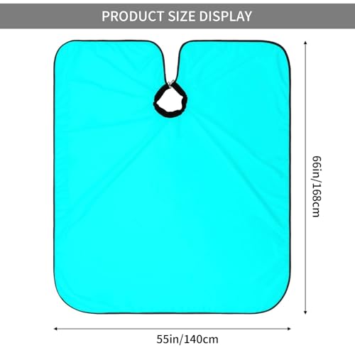 Custom Barber Cape Unisex Salon Hair Cutting Capes Add Your Image Logo Haircut Kit Personalized Stylist Tool - color: Cyan