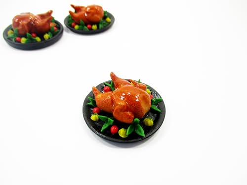 Dollhouse Miniatures Christmas Food Roast Turkey Holiday Thanksgiving 16180
