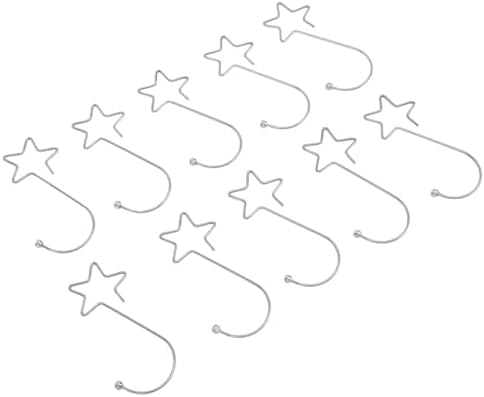 Star Shaped Christmas Tree Hooks, Stainless Steel Ornament Hangers for Christmas Tree Decoration, Easter & Halloween Party, 120pcs Durable Rust - Star Hooks (Silver)