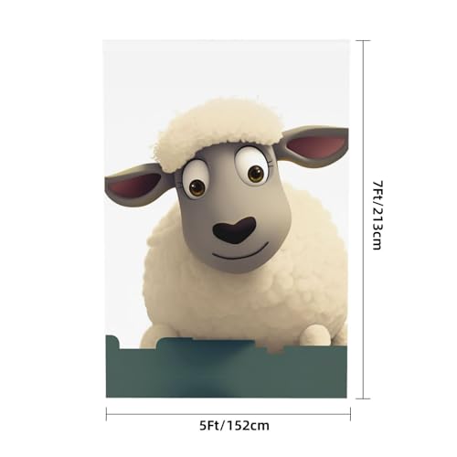 Sheep Backdrop Background for Photography 5x7ft Photobooth Professional Photo Backdrop Curtains Video Photography Studio Photo Backgrounds Banner Booth Background Screen Parties - color: Sheep