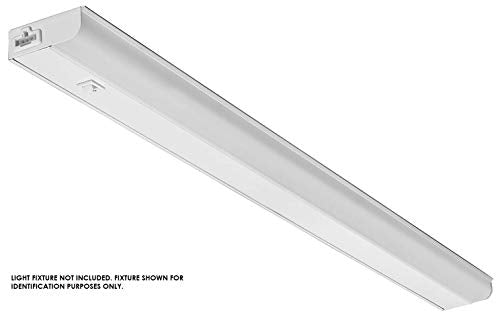 Beam Lighting Under Cabinet Light Cover Replacement | White Ribbed Acrylic Diffuser (UCEL Linkable, 12") - size: 12 Inch, style: UCEL Linkable
