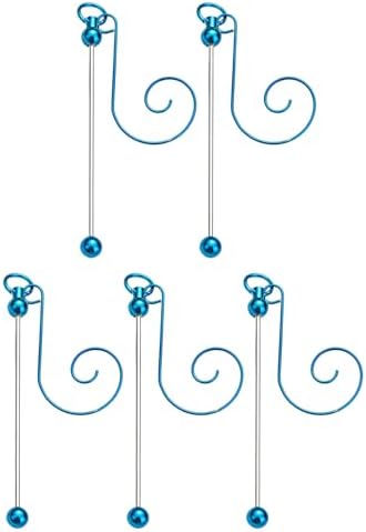 5 Pieces Colorful Metal Hanging Hooks for Christmas Ornament and Craft Projects Beadable Hangers Jewelry Accessories Metal Ornament Hanger