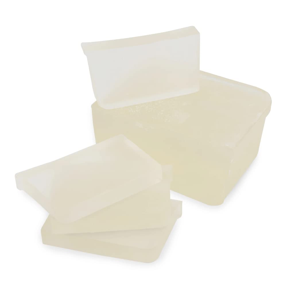 Primal Elements Clear Soap Base - Moisturizing Melt and Pour Glycerin Soap Base for Crafting and Soap Making, Easy to Cut, Unscented - 2 Pound