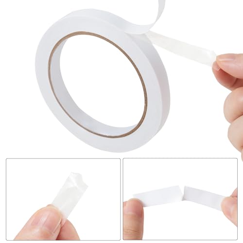 1/4" 4 Rolls Double Sided Adhesive Sticky Tape for Arts, DIY, Card Making, Crafts, Photography, Scrapbooking, Gift Wrapping, Office School Stationery Supplies, Home Supplies (Width: 6mm) - size: 1/4 in (6 mm)