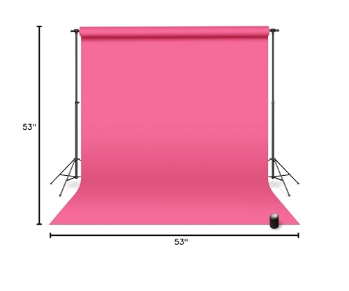 Denny Manufacturing - Seamless Paper Backdrop for Photography, Dark Pink Seamless Paper Roll - Deep Pink (53 in x 36 ft) Includes Free Roll Black Gaffer Tape (2 in x 13 ft) - color: Deep Pink, size: 53 in x 36 ft