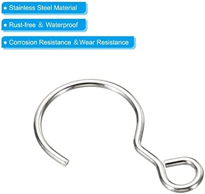PATIKIL 200Pack Curtain S Shape Hook 6mm Open Width Mini for DIY Silver