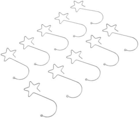 Star Shaped Christmas Tree Hooks, 120pcs Stainless Steel Ornament Hangers for Holiday Decorations, for Christmas, Easter, Halloween Parties (Silver)