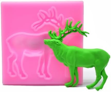 Christmas Silicone Baking DIY Multiple Deco Cake Fond Chocolate Selected Wood These Pend Are Designed for Durability Ensu That They Can Baking Silicone (Pink Christmas Elk)