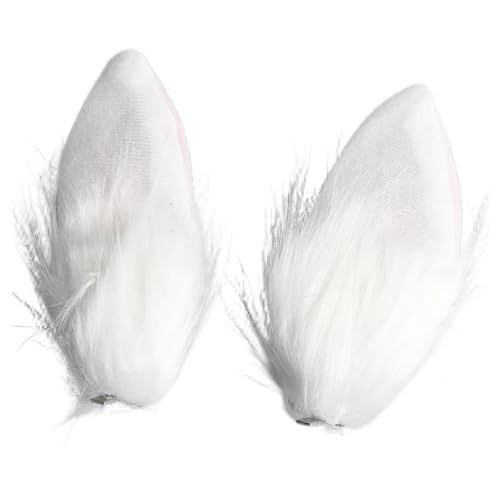 Easter Bunny Ears Hair Clips Rabbit Ear Headwear for Halloween Carnival Party White One Size - color: White