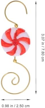 BESPORTBLE 20pcs Creative Windmill Candy Ornament Hook, 7.8cm Iron Pp