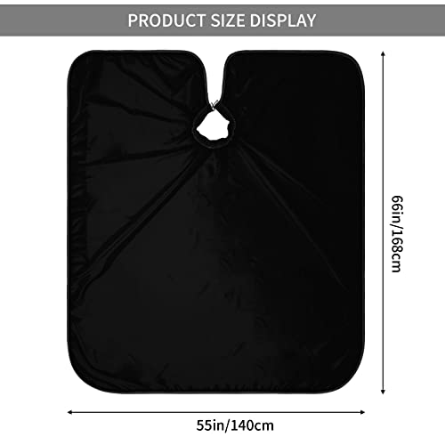 Custom Barber Cape Unisex Salon Hair Cutting Capes Add Your Image Logo Haircut Kit Personalized Stylist Tool - color: Plain Black