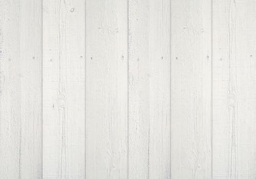 12X8ft Fabric White Painted Wood Plank Backdrop Clean Bright Background for Farmhouse Baby Shower Party Decorations Wall Hanging Tapestry Photo Studio Props - size: 12X8ft