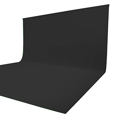 ISSUNTEX 10X12 ft Background Muslin Backdrop, Photo Studio, Collapsible High Density Screen for Video Photography and Television-Black - color: Black, size: 10X12 ft