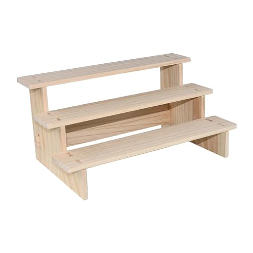 Product Stand, Showcase Fixtures, Wooden Display Riser Shelf Wood Display Shelf for Figures, 3 Layer 30cm - color: 3 Layer 30cm