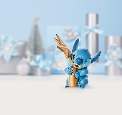 Department 56 Disney Lilo and Stitch Eating Star Christmas Sculpted Tree Topper, 8.5 Inch, Multicolor