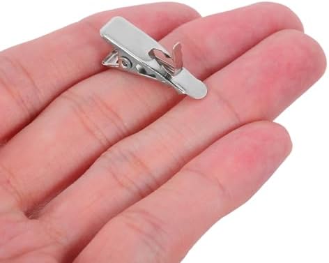 VICASKY 100pcs Silver Alligator Flower Clips for Christmas Tree Ornaments and Flower Decorations, Compact Iron Design with Firm Grip for Everyday Floral Arrangements and Festive Crafts