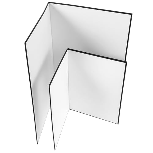 Mikikit Foldable A3 A4 Photography Reflector Board 2pcs Light Diffuser and Camera Lighting Reflector for Studio and Outdoor Photo Shoots with White and Black Surfaces
