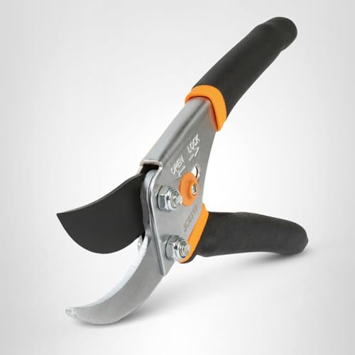 Fiskars Bypass Pruning Shears, 5/8-Inch Cut Capacity Garden Clippers, Gardening Scissors with Sharp, Rust Resistant Steel Blade