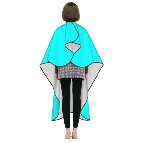 Custom Barber Cape Unisex Salon Hair Cutting Capes Add Your Image Logo Haircut Kit Personalized Stylist Tool - color: Cyan
