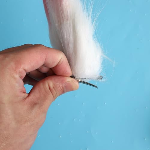 Easter Bunny Ears Hair Clips Rabbit Ear Headwear for Halloween Carnival Party White One Size - color: White