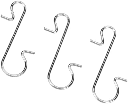 CHICIRIS Metal S Hooks, 100pcs Multi Purpose Christmas Tree Decor with Ornament Hanger for Home Holiday Decoration (White)