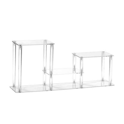Clear Action Figures Display Risers Stand Shelf, Acrylic Perfumes Stands 3 Tier Display for Collectibles Pop Figurine,Cupcake Stand Perfume Organizer - color: 3 Tier/Model 1