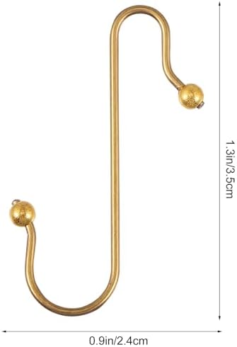 ibasenice 40Pcs 40Pcs Metallic S-Shaped Xmas Hanging Hooks with Beads Multi-Functional Ornament Hangers for Christmas Tree Decorations Party and Home Use