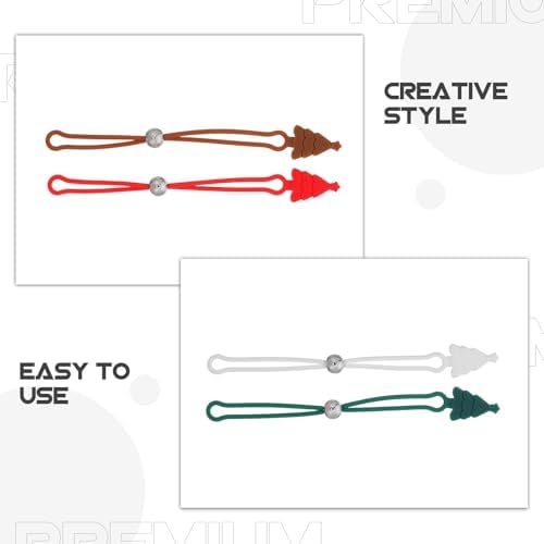 8pcs Ornament Hooks: Reusable Silicone Ornament Hanging Hooks - Adjustable Cord Tie Straps for Xmas Decoration Cable Management Craft Small Hangers