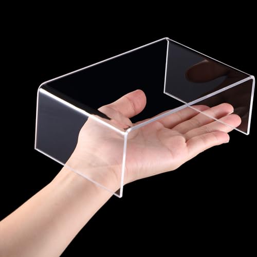 Chuangdi 20 Pcs Acrylic Display Risers, Clear Product Stand, Jewelry Display Riser Shelf Showcase Fixtures for Figure Dessert Cupcake Candy Action Showcase(Super Large Set) - color: Clear, size: Super Large Set