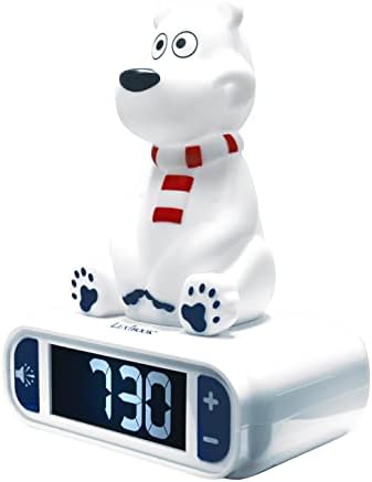 LEXiBOOK, Polar Bear Nightlight Alarm Clock, RL800PB
