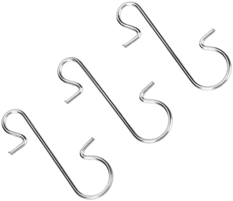 Zopsc Metal S Shape Hooks, 100pcs for Christmas Tree (White)