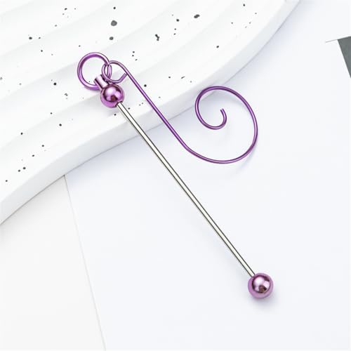 5 Pieces Colorful Metal Hanging Hooks for Christmas Ornament and Craft Projects Beadable Hangers Jewelry Accessories Metal Ornament Hanger