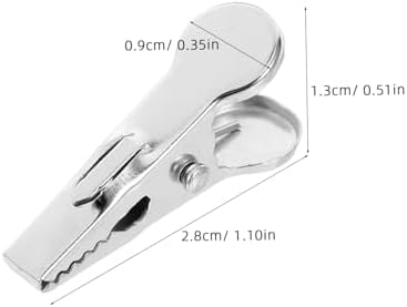 Cabilock 100pcs Christmas Decoration Clip Alligator Clip Hooks Small Metal Clips for Crafts Wreath Hangers Wreath Hanging Clips Decorating Clips Alligator Clips for Ornaments Iron Silver