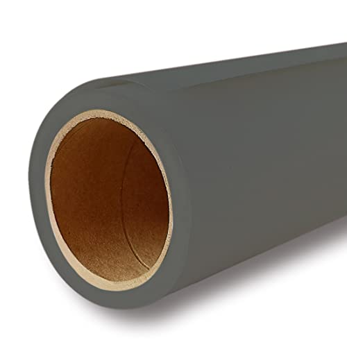 Seamless Photogrphy Background Paper, Paper Backdrop Roll for Photoshoot, 53" x16', Thunder Grey - color: Thunder Grey, size: 53"x16'