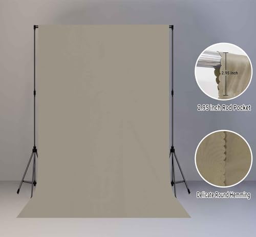 High Density Fabric 6x9FT Grey Backdrop Photo Background,Professional Photography Video Studio, Events, Streaming - color: Grey, size: 6X9ft