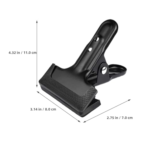 Zerodeko 4pcs Heavy Duty Backdrop Clips Metal Photography Background Clamps for Studio Backdrop Fixing Black