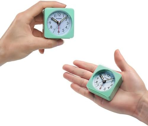 Peakeep Ultra Small, Battery Travel Alarm Clock with Snooze and Light