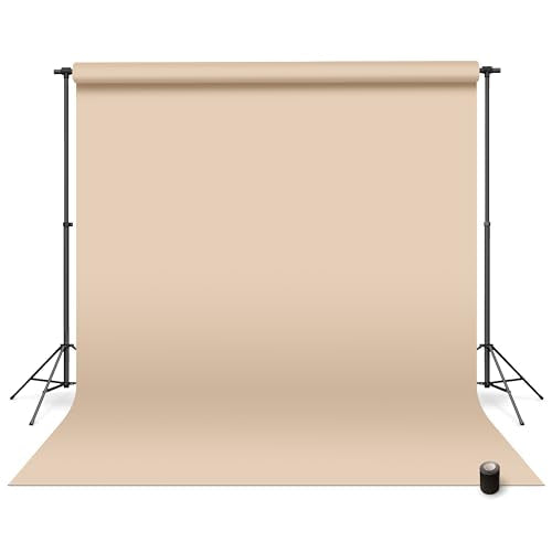 Denny Manufacturing - Seamless Paper Backdrop for Photography, Buff Seamless Paper Roll (53 in x 36 ft) Includes Free Roll Black Gaffer Tape (2 in x 13 ft) - color: Buff, size: 53 in x 36 ft