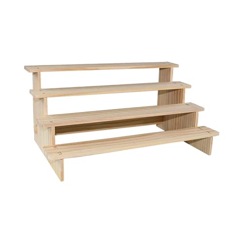 Product Stand, Showcase Fixtures, Wooden Display Riser Shelf Wood Display Shelf for Figures, 4 Layer 40cm - color: 4 Layer 40cm