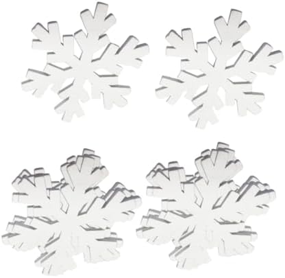20pcs Wooden Snowflake Ornaments Hanging Decorative Snowflake Decorations for Christmas Decor