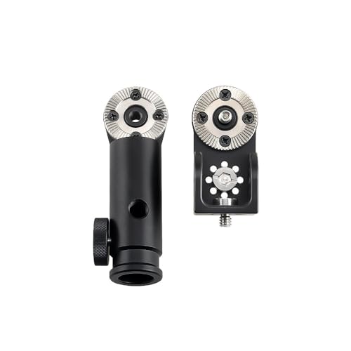 Alvins Multifunctional Tripod Mount Adapter with 3/8“ and 1/4” mounting Cube, 180 Adjustable, Suitable for Cameras, Monitors, Microphones and Video Wireless Transmission