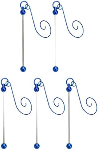 5 Pieces Colorful Metal Hanging Hooks for Christmas Ornament and Craft Projects Beadable Hangers Jewelry Accessories Metal Ornament Hanger