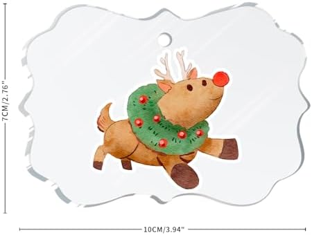 Clear Acrylic Discs with Hole Ho Ho Ho Acrylic Ornament Xmas Holiday Decor Christmas Tree Hanging Accessories Gifts for Women Men On Christmas
