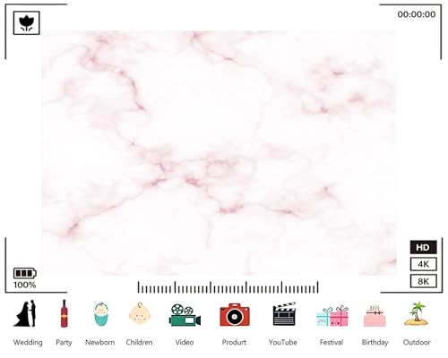 Trykid 5x3ft Pink White Marble Backdrop Veined Texture Soft Pastel Tones Elegant Surface Photography Background Modern Interior Tapestry Party Decoration Photo Booth Prop Fabric - size: 5x3ft