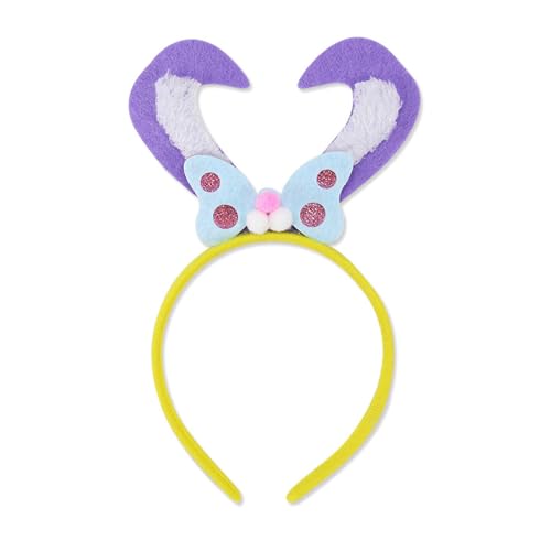 Chicken Rabbits Ears Hairband Photo Props Easters Hair Hoop Headband Party Headpiece Fun Headbands for Music Festival - style: moth purple rabbit ears model